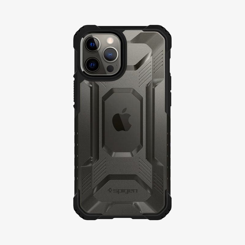 ACS02636 - iPhone 12 Pro Max Case Nitro Force in matte black showing the back