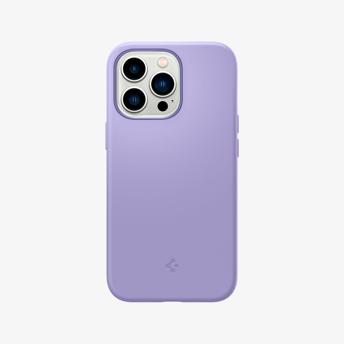 ACS03286 - iPhone 13 Pro Case Silicone Fit in iris purple showing the back