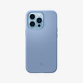 ACS03908 - iPhone 13 Pro Case Silicone Fit in sierra blue showing the back