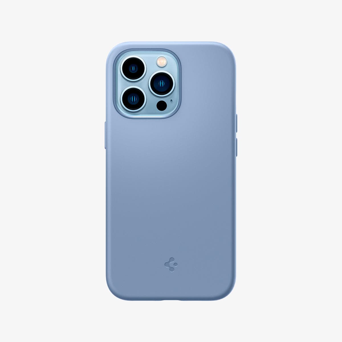 ACS03908 - iPhone 13 Pro Case Silicone Fit in sierra blue showing the back