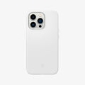 ACS03284 - iPhone 13 Pro Case Silicone Fit in white showing the back