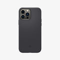 ACS03228 - iPhone 13 Pro Max Case Silicone Fit in black showing the back