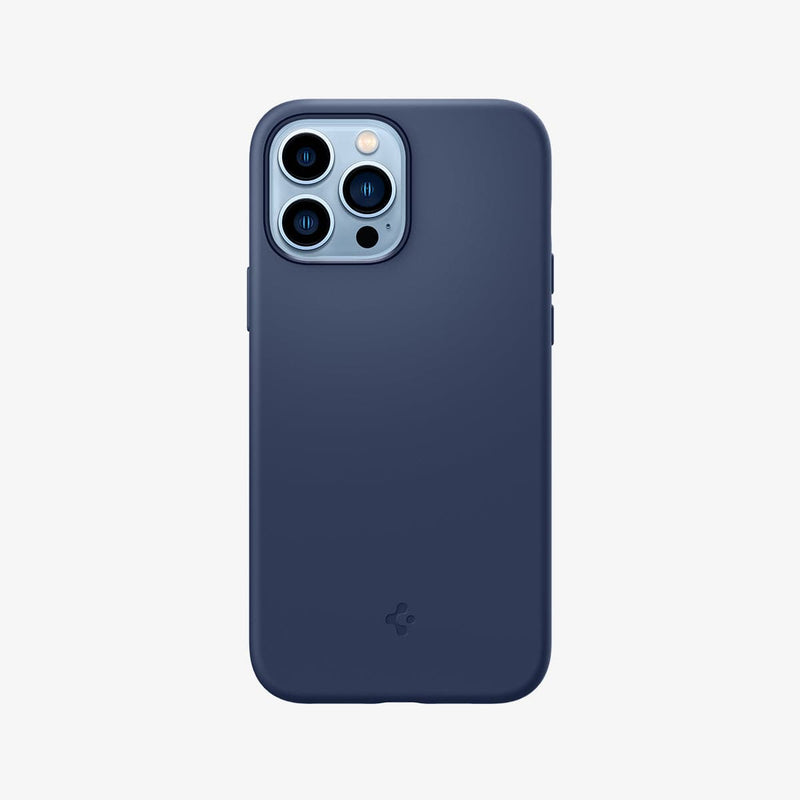 ACS03230 - iPhone 13 Pro Max Case Silicone Fit in navy blue showing the back