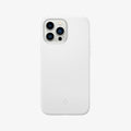 ACS03229 - iPhone 13 Pro Max Case Silicone Fit in white showing the back