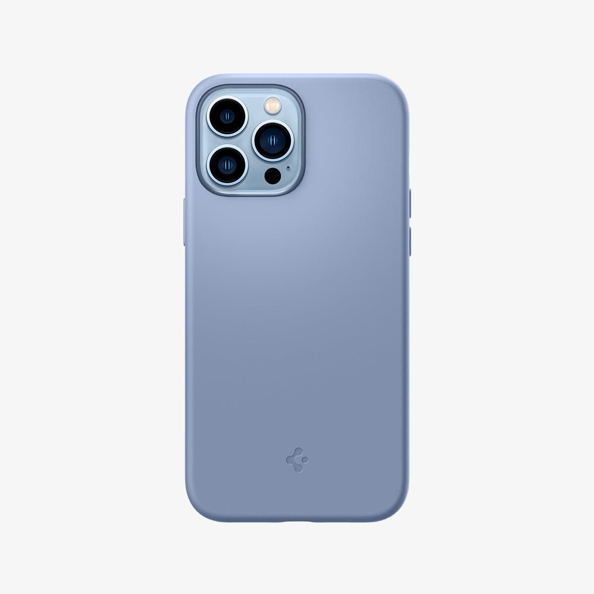 ACS03907 - iPhone 13 Pro Max Case Silicone Fit in Sierra Blue showing the back
