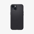 ACS03339 - iPhone 13 Mini Case Silicone Fit in black showing the back