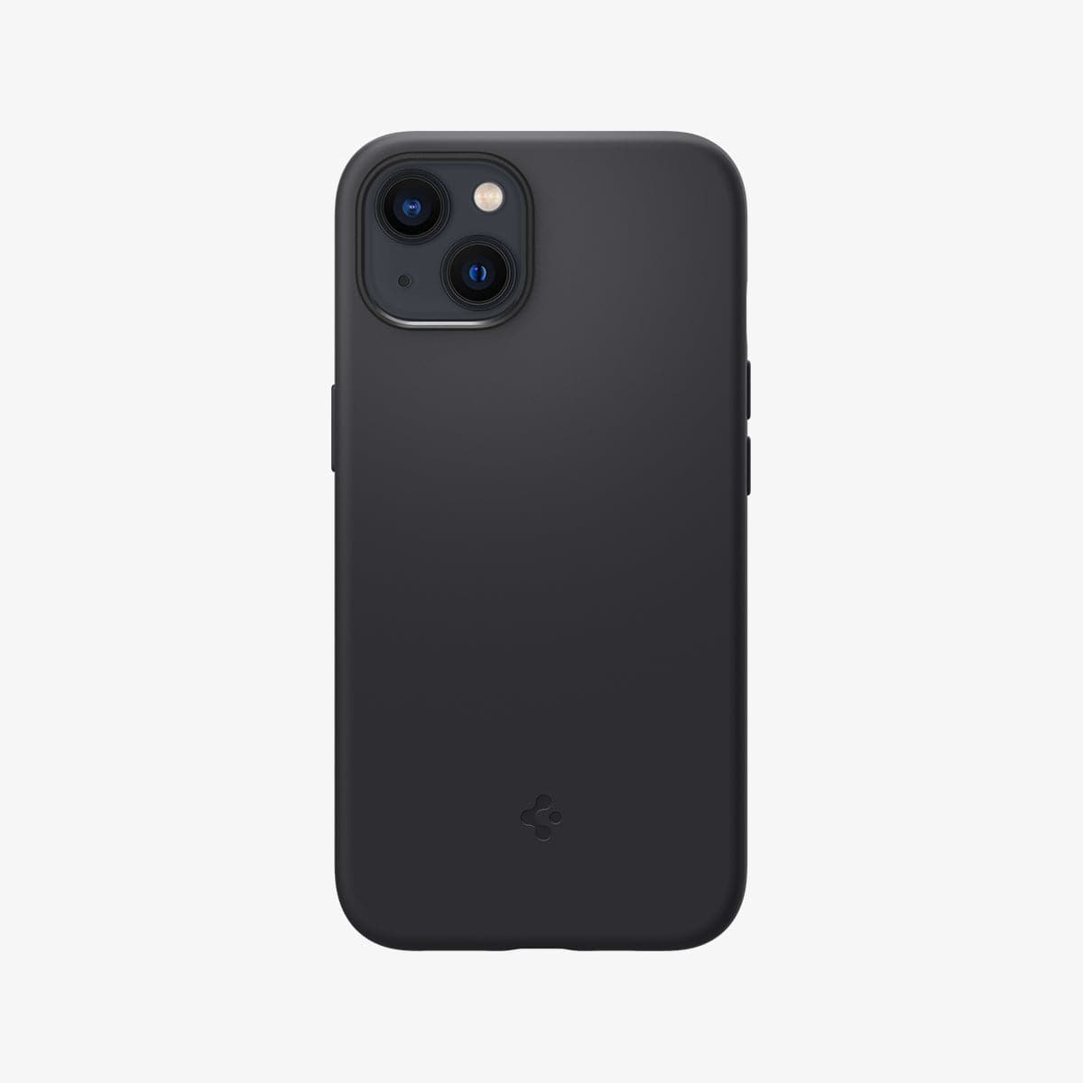 ACS03339 - iPhone 13 Mini Case Silicone Fit in black showing the back
