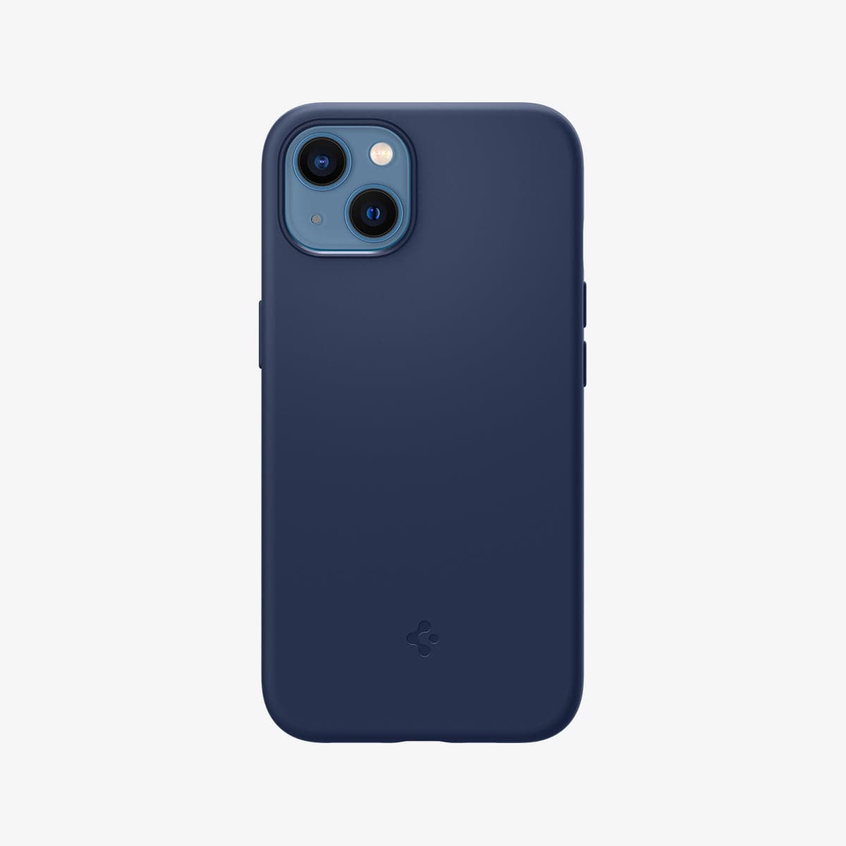ACS03341 - iPhone 13 Mini Case Silicone Fit in navy blue showing the back
