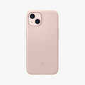 ACS03900 - iPhone 13 Mini Case Silicone Fit in pink showing the back