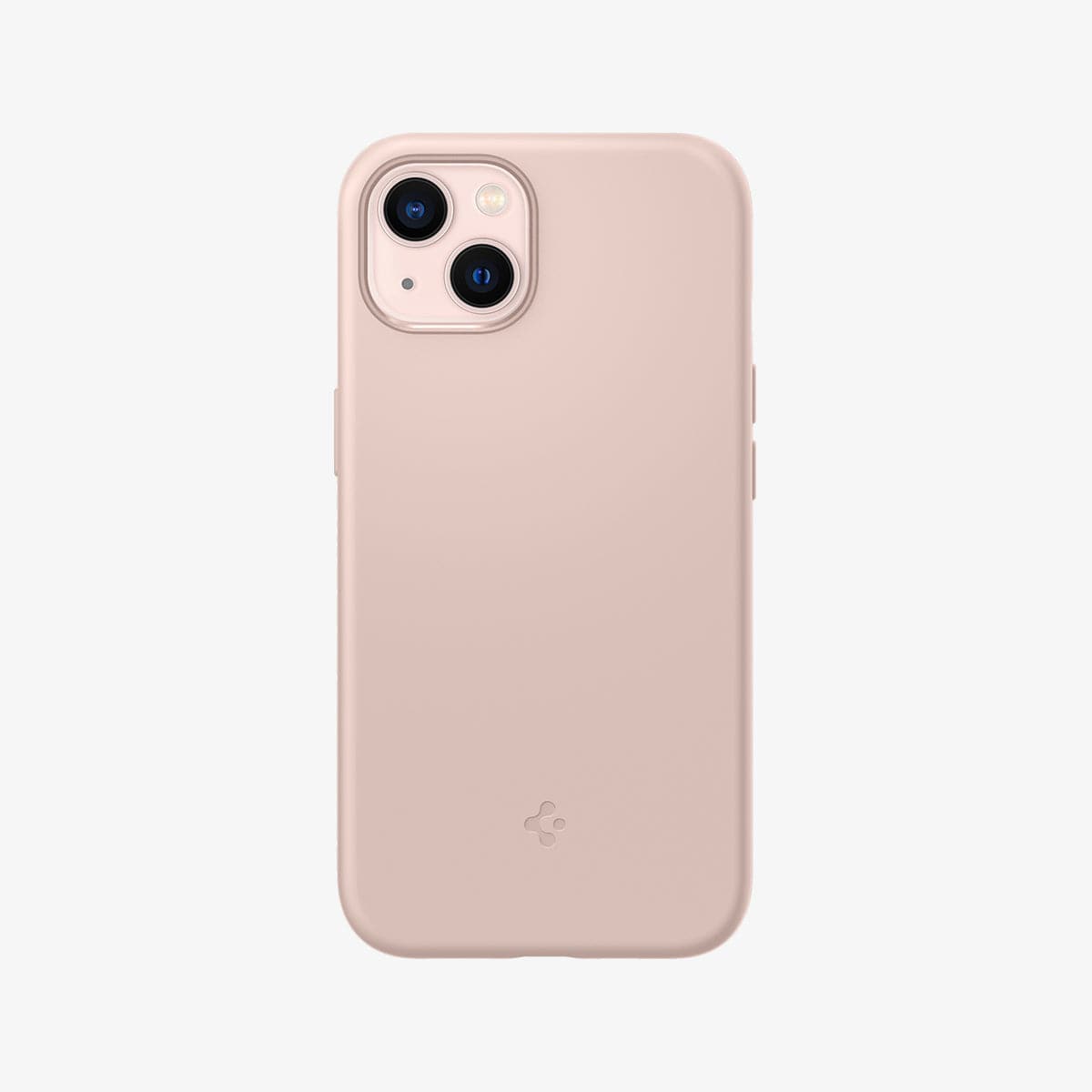 ACS03900 - iPhone 13 Mini Case Silicone Fit in pink showing the back