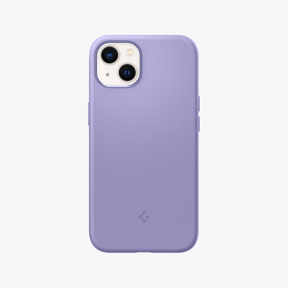 ACS03342 - iPhone 13 Mini Case Silicone Fit in iris purple showing the back