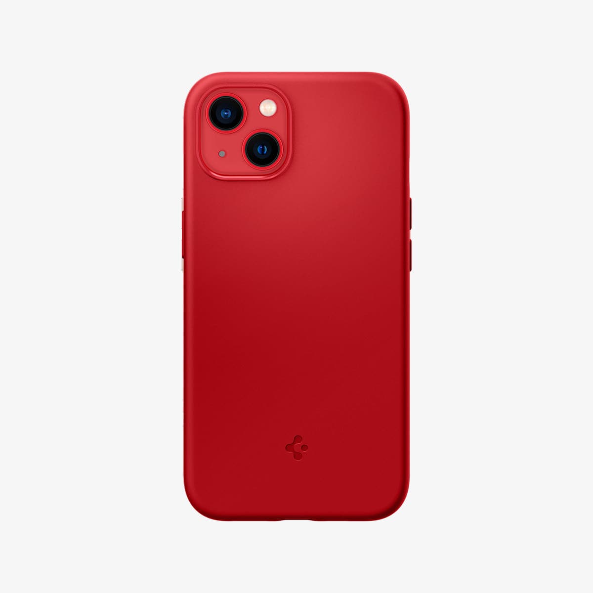 ACS03901 - iPhone 13 Mini Case Silicone Fit in red showing the back