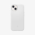 ACS03340 - iPhone 13 Mini Case Silicone Fit in white showing the back