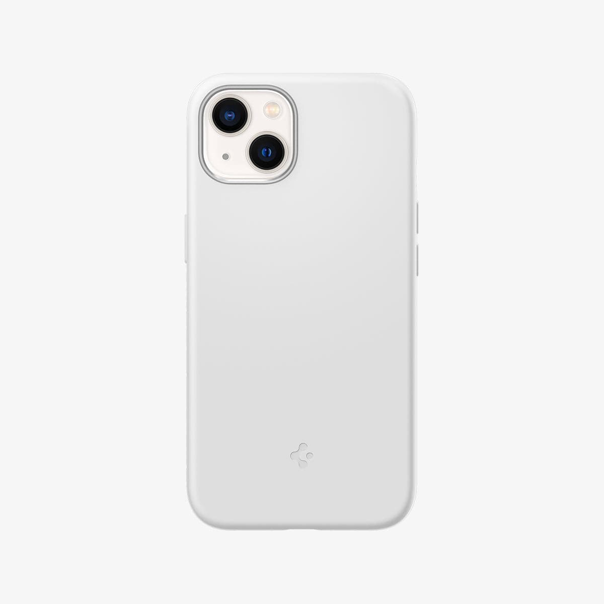 ACS03340 - iPhone 13 Mini Case Silicone Fit in white showing the back