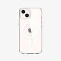 ACS03528 - iPhone 13 Case Ultra Hybrid Mag Safe Compatible in white showing the back
