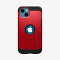 ACS03332 - iPhone 13 Mini Case Tough Armor in red showing the back