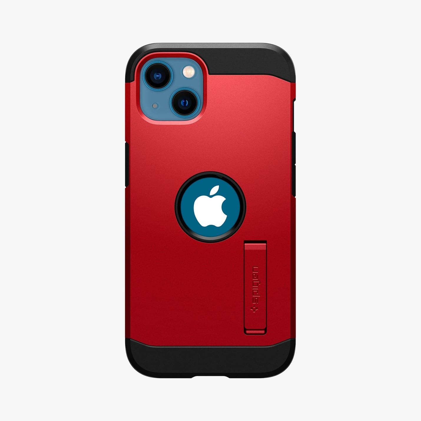 ACS03332 - iPhone 13 Mini Case Tough Armor in red showing the back