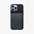 ACS03220 - iPhone 13 Pro Max Case Slim Armor CS in metal slate showing the back