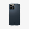 ACS03192 - iPhone 13 Pro Max Case Thin Fit in metal slate showing the back