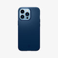 ACS03250 - iPhone 13 Pro Case Thin Fit in navy blue showing the back