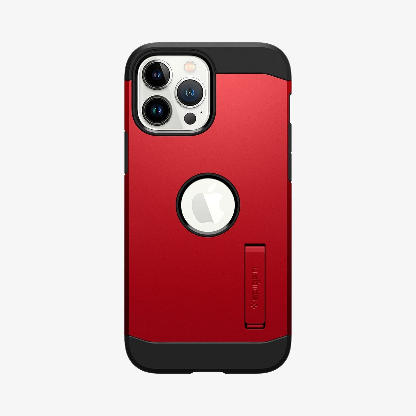 ACS03278 - iPhone 13 Pro Case Tough Armor in red showing the back