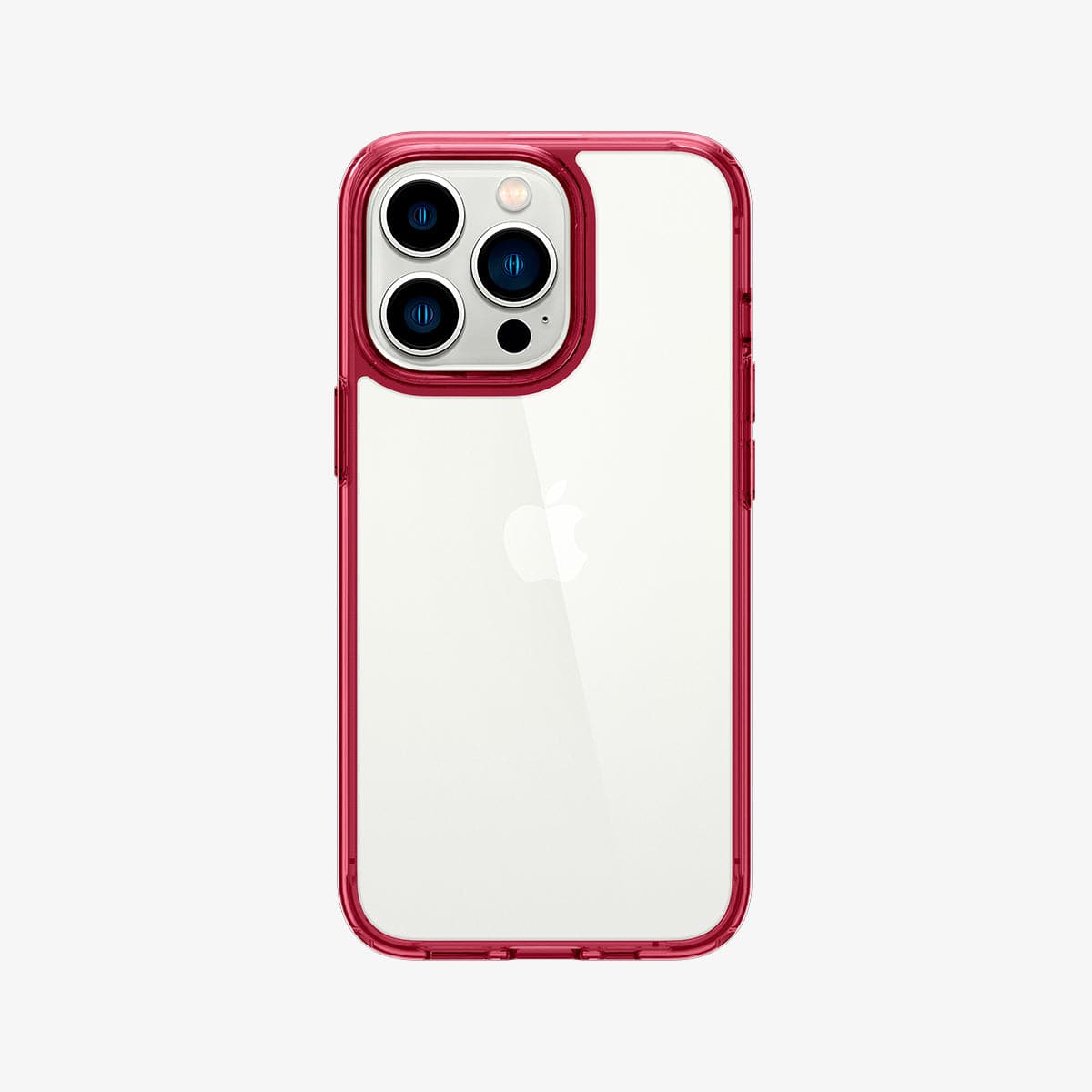 ACS03263 - iPhone 13 Pro Case Ultra Hybrid in red crystal showing the back