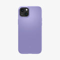 ACS06780 - iPhone 15 Case Thin Fit in iris purple showing the back