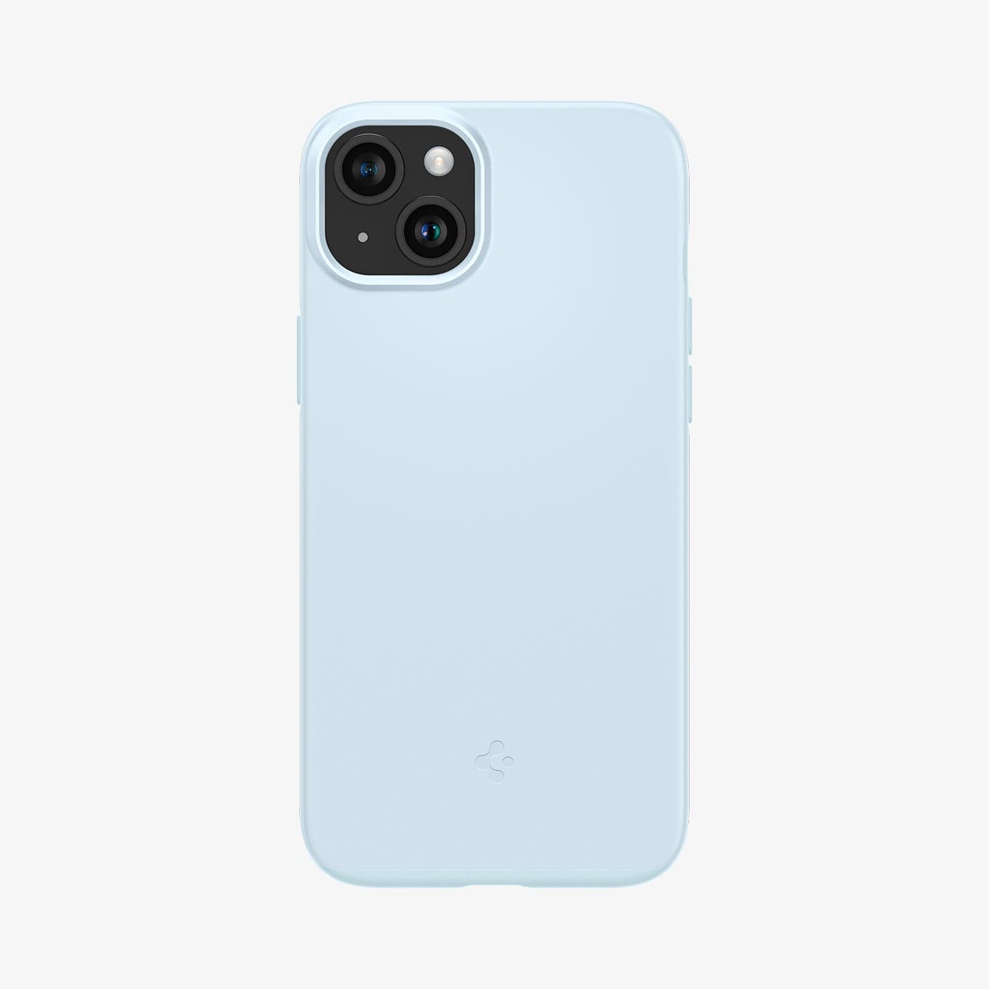 ACS06781 - iPhone 15 Case Thin Fit in mute blue showing the back