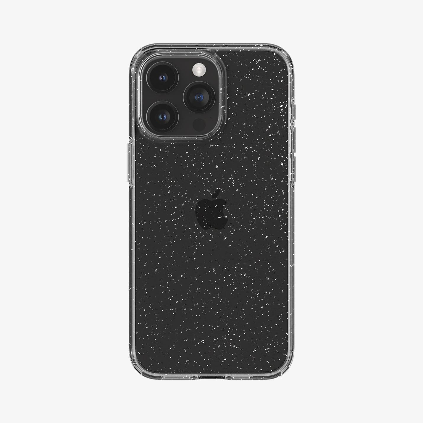 ACS06701 - iPhone 15 Pro Case Liquid Crystal Glitter in crystal quartz showing the back
