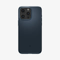 ACS06688 - iPhone 15 Pro Case Thin Fit in metal slate showing the back