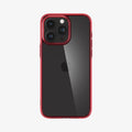 ACS07054 - iPhone 15 Pro Case Ultra Hybrid in deep red showing the back