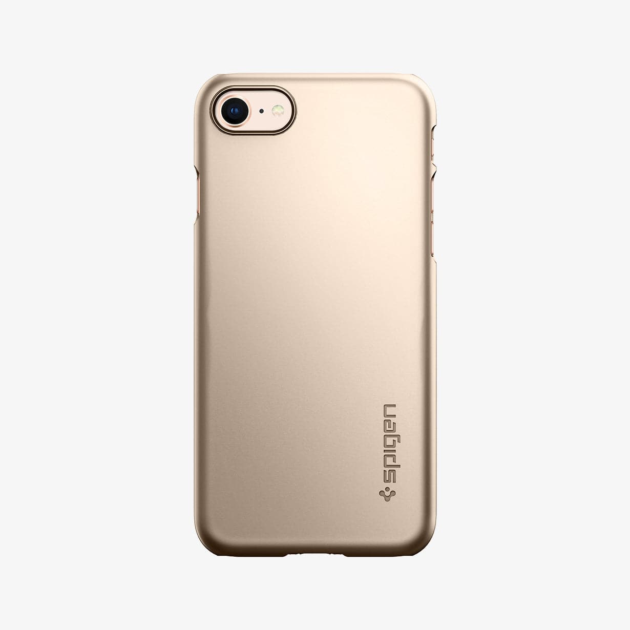 042CS20732 - iPhone 8 Series Thin Fit Case in Champagne Gold showing the back