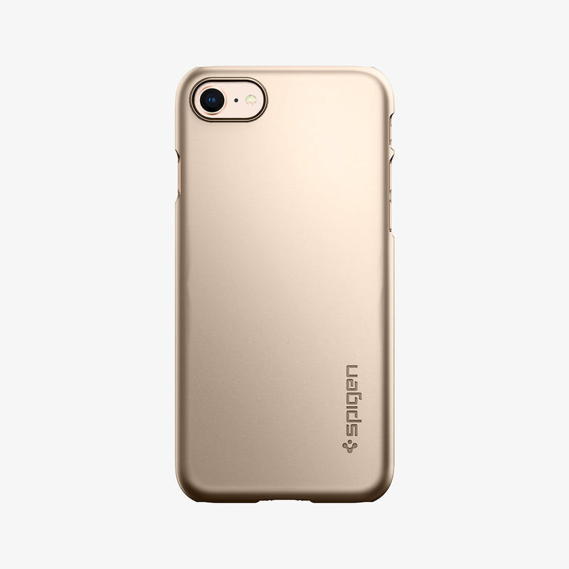 042CS20732 - iPhone SE Thin Fit case in gold showing the back