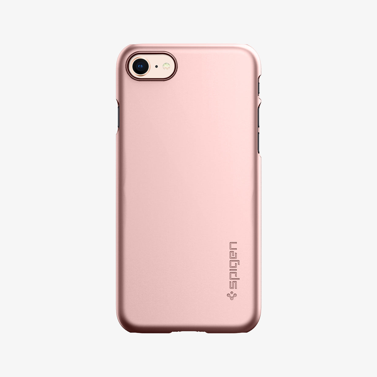 042CS20429 - iPhone SE Thin Fit case in rose gold showing the back