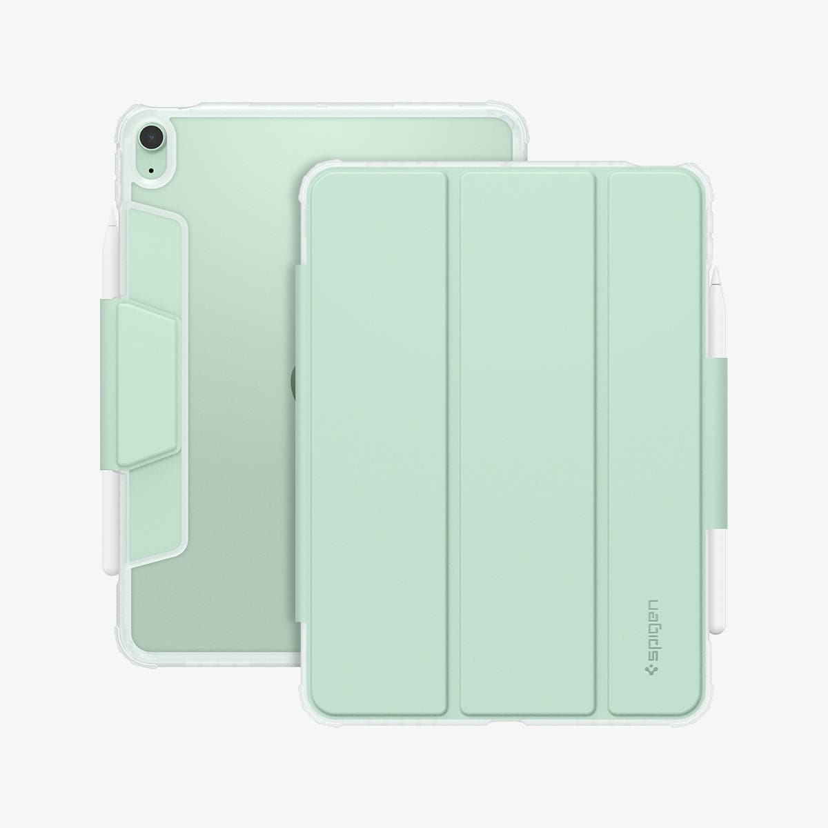 ACS02700 - iPad Air 10.9" (2022 / 2020) Case Ultra Hybrid Pro in green showing the front and back