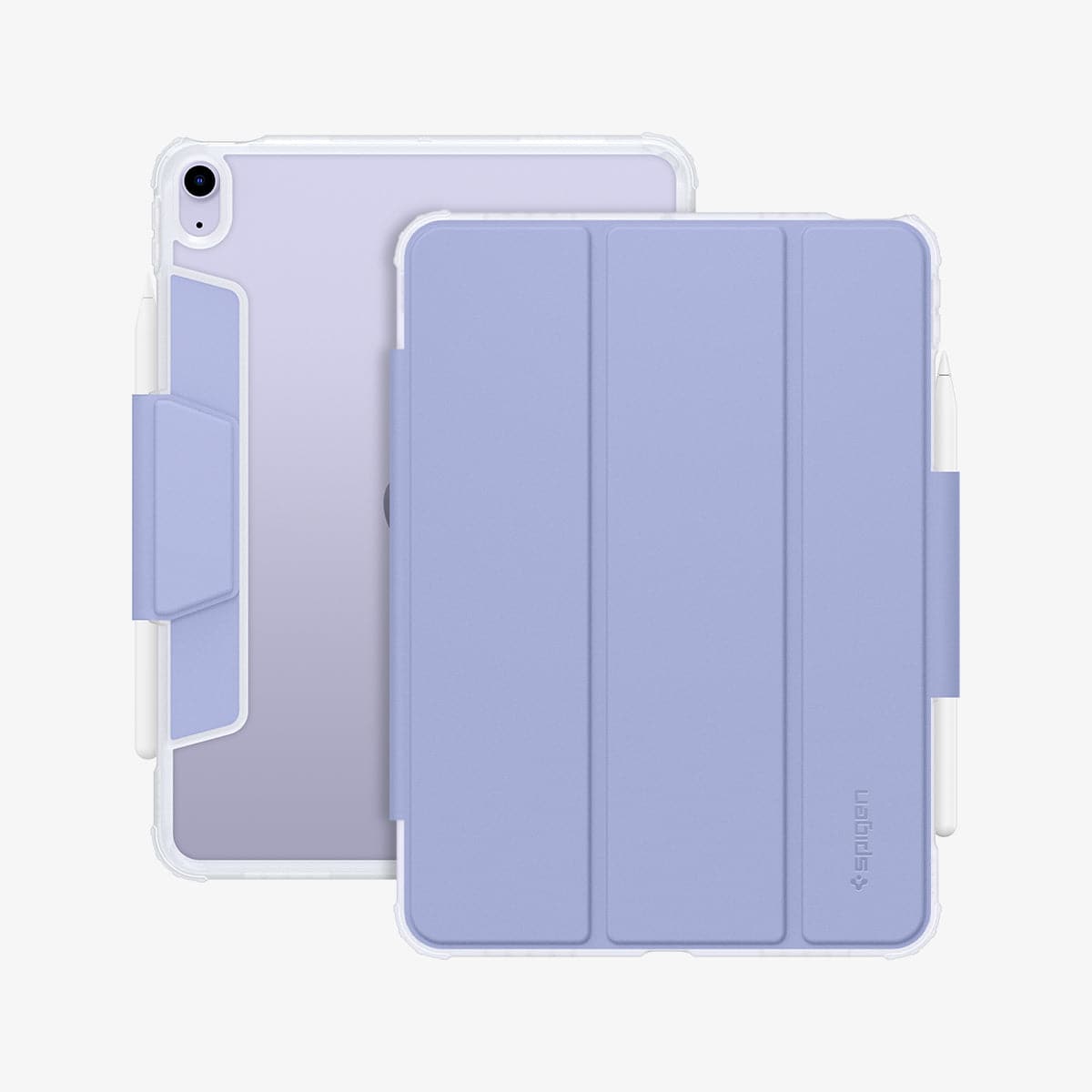ACS04567 - iPad Air 10.9" (2022 / 2020) Case Ultra Hybrid Pro in lavender showing the front and back
