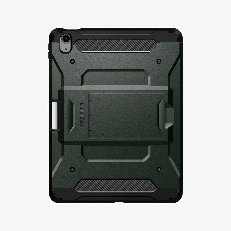 ACS02053 - iPad Air 10.9" (2022 / 2020) Case Tough Armor Pro in military green showing the back