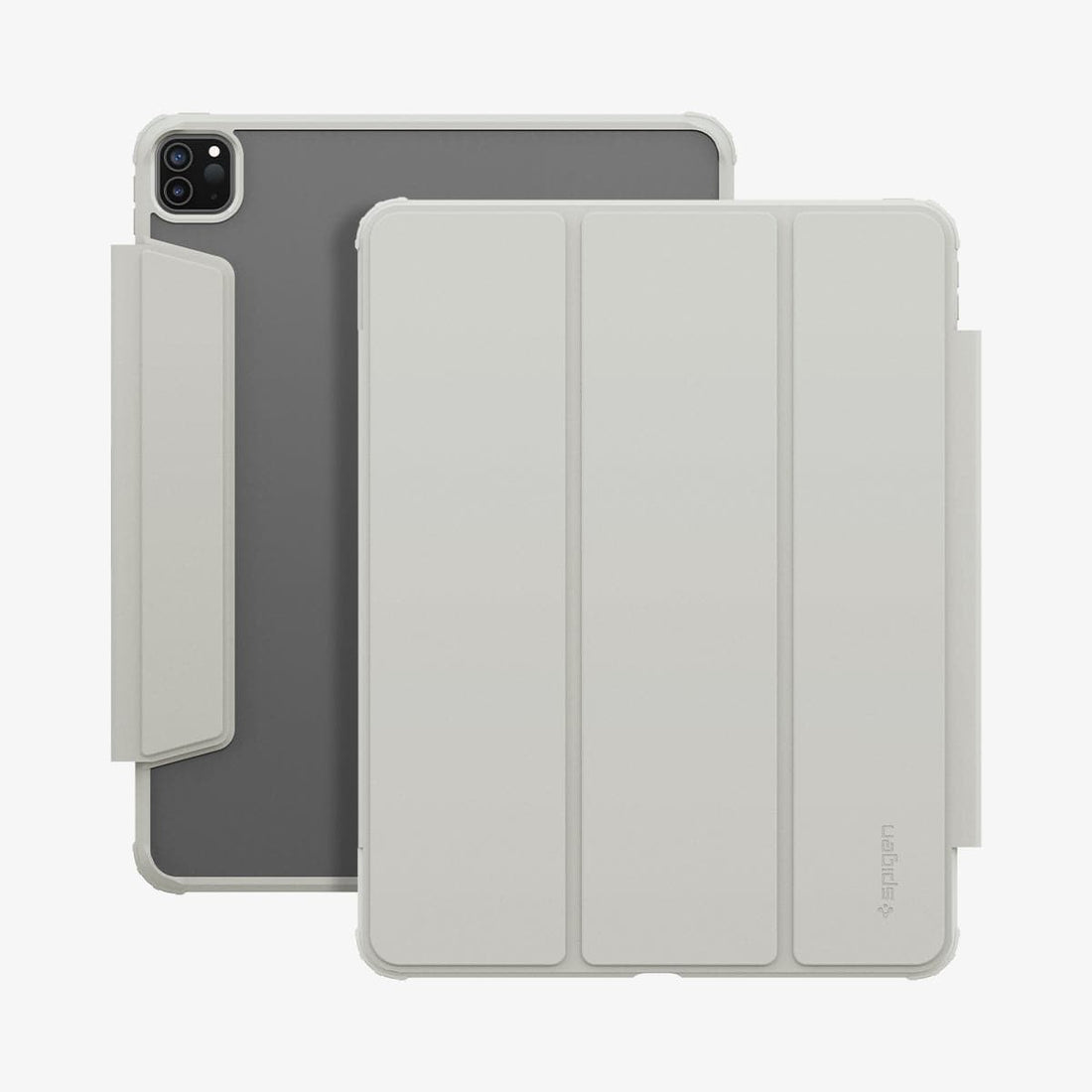 ACS06076 - iPad Pro 12.9" Case Air Skin Pro in gray showing the front and back
