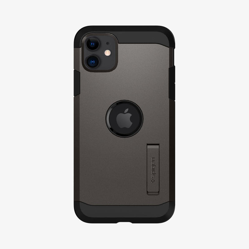 076CS27438 - iPhone 11 Case Tough Armor in gunmetal showing the back
