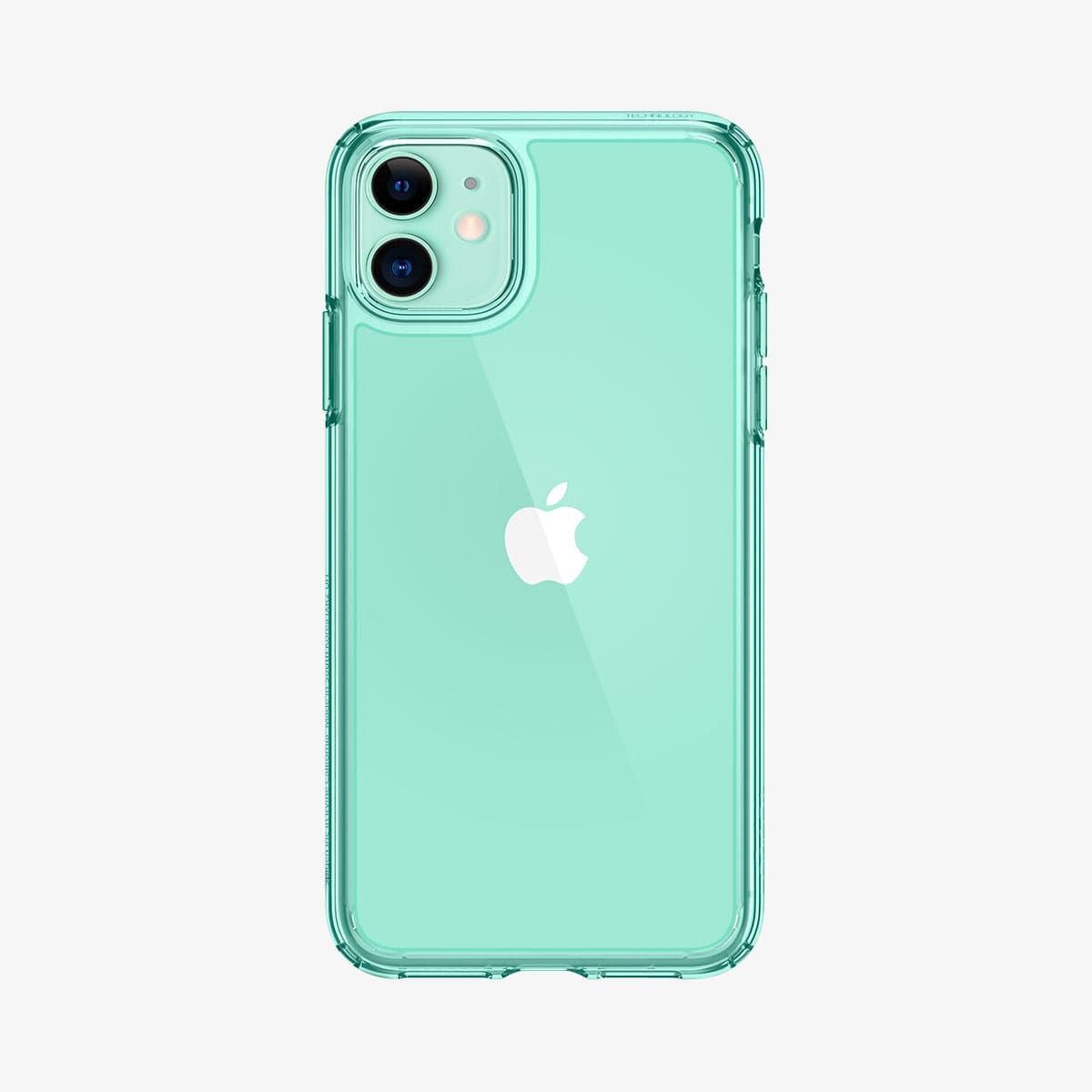 ACS00406 - iPhone 11 Case Ultra Hybrid in green crystal showing the back