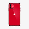 ACS00405 - iPhone 11 Case Ultra Hybrid in red crystal showing the back