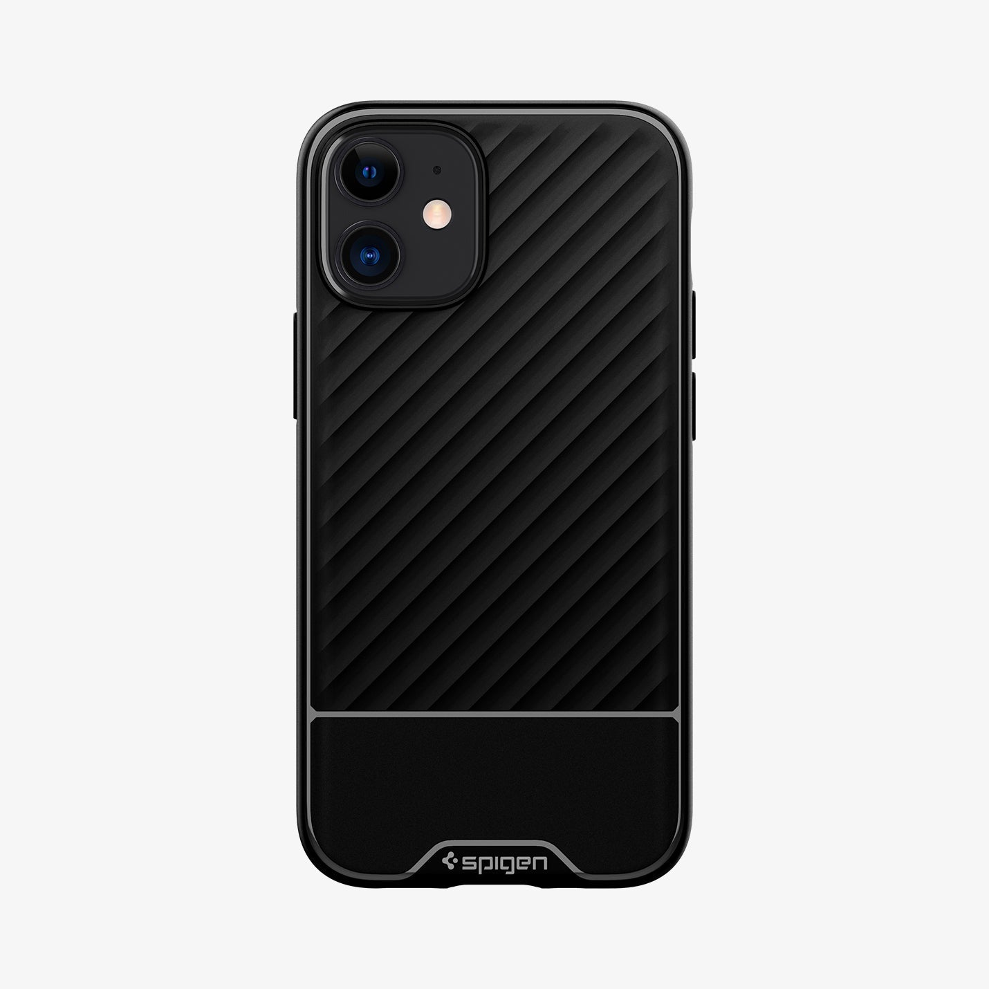 ACS01537 - iPhone 12 Mini Case Core Armor in matte black showing the back