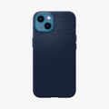 ACS03520 - iPhone 13 Case Liquid Air in navy blue showing the back