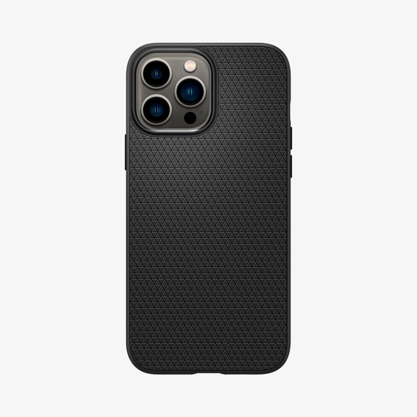 ACS03201 - iPhone 13 Pro Max Case Liquid Air in matte black showing the back