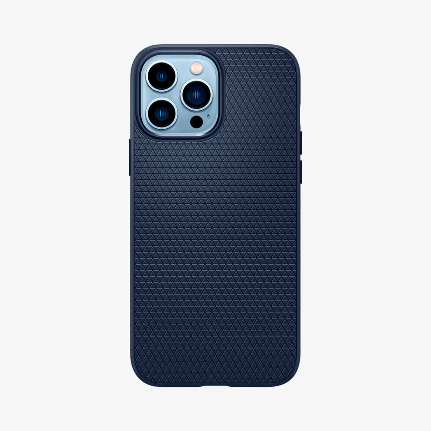 ACS03202 - iPhone 13 Pro Max Case Liquid Air in navy blue showing the back
