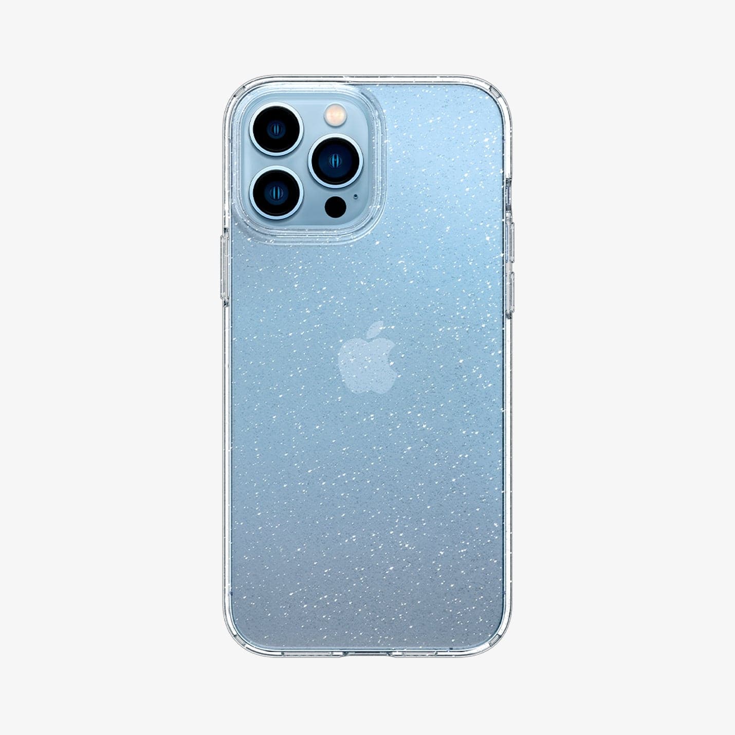 ACS03198 - iPhone 13 Pro Max Case Liquid Crystal Glitter in crystal quartz showing the back