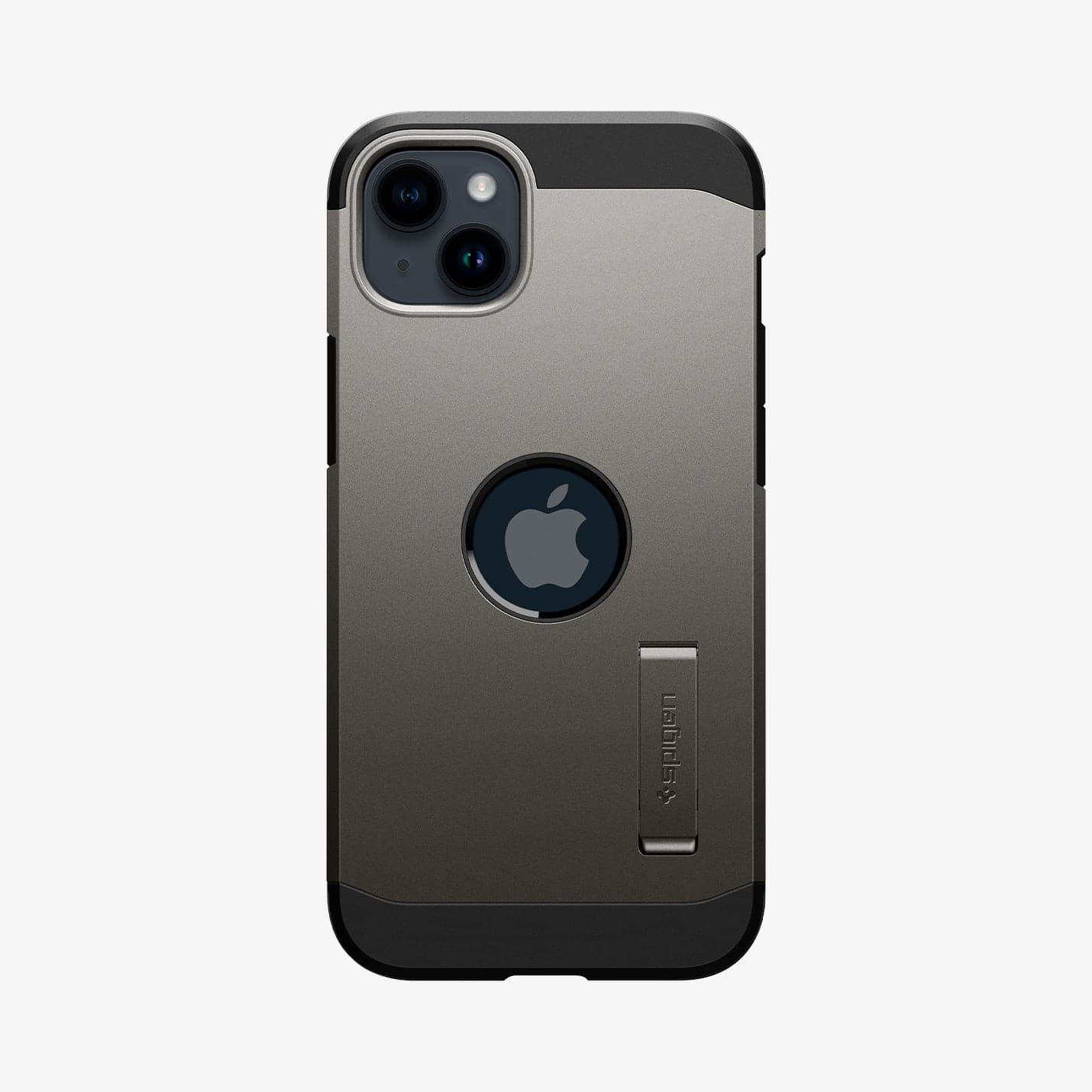 ACS04914 - iPhone 14 Plus Case Tough Armor (MagFit) in gunmetal showing the back