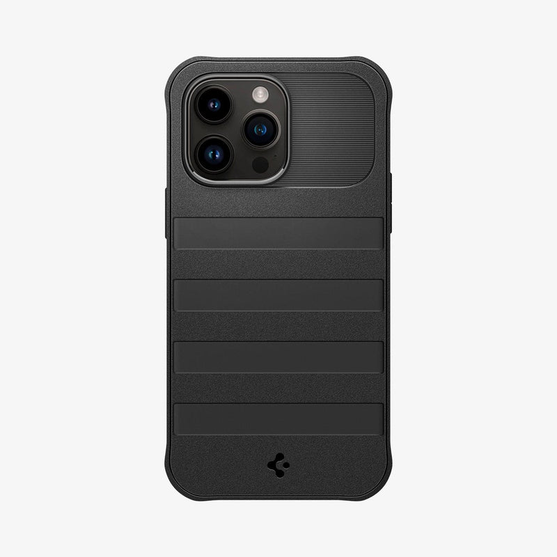 ACS04997 - iPhone 14 Pro Case Geo Armor 360 (MagFit) in black showing the back
