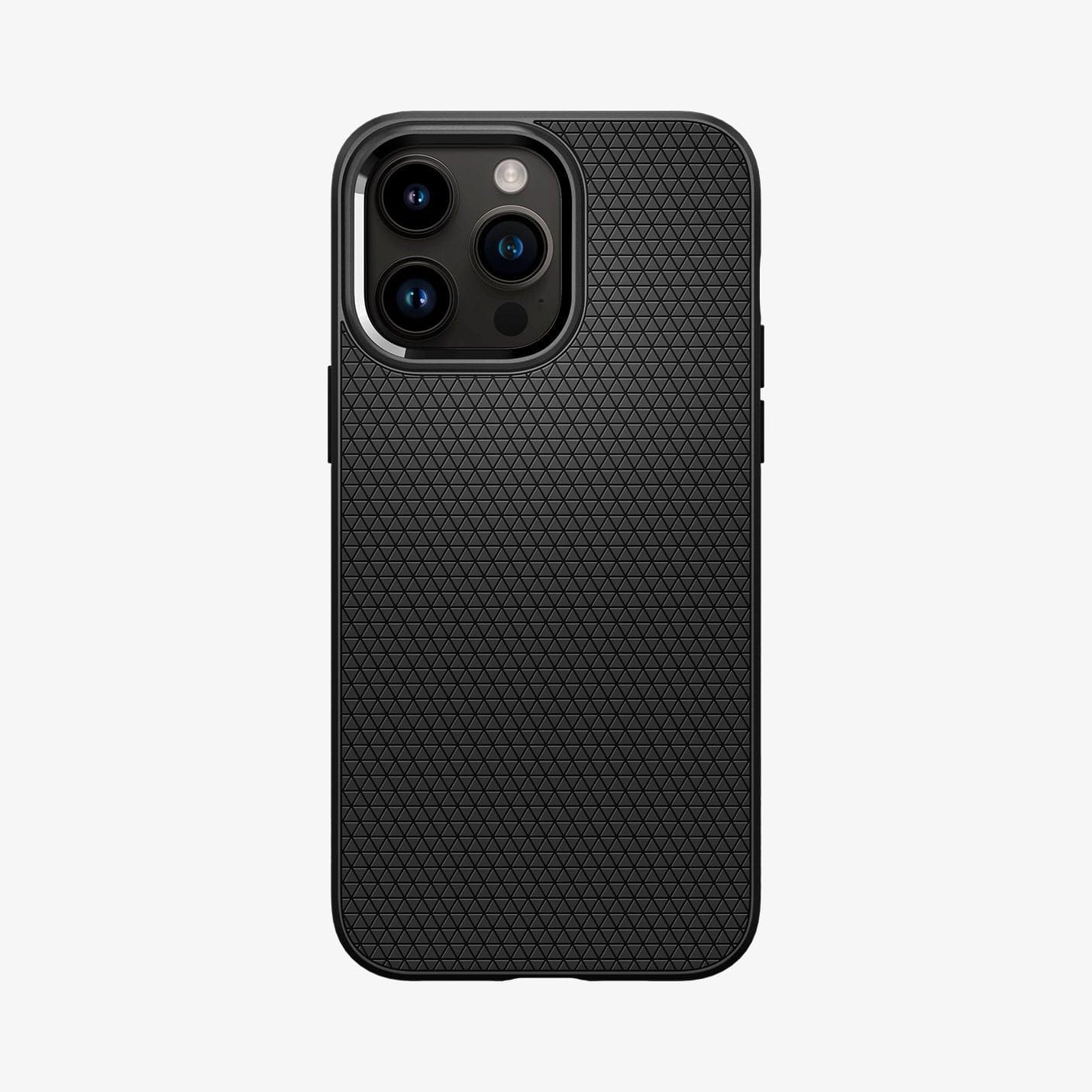 ACS04813 - iPhone 14 Pro Max Case Liquid Air in matte black showing the back