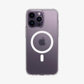 ACS05587 - iPhone 14 Pro Case Ultra Hybrid (MagFit) in frost clear showing the back